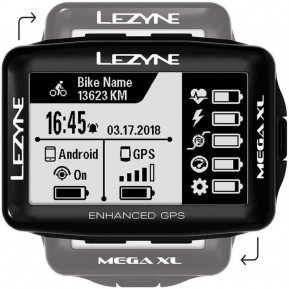 GPS компьютер Lezyne MEGA XL GPS SMART LOADED Чорний Y13 Фото №1